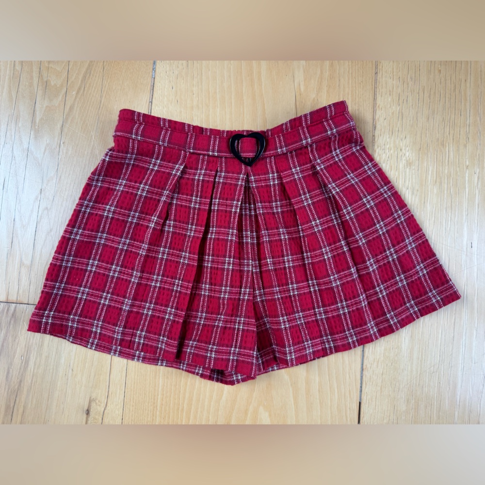 Zara girl red plaid skort. Size 5/6